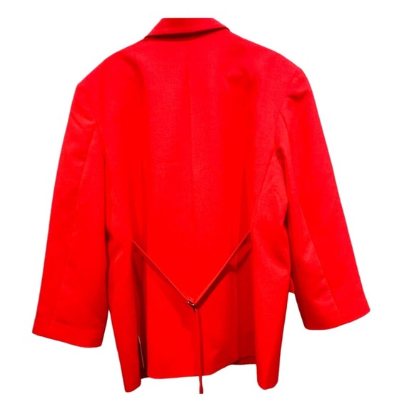 ASOS  NWOT $93  Oversized Grandad Blazer in Fluro Orange Size 8 - Picture 2 of 13